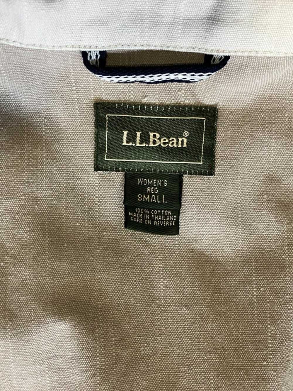 L.L.Bean Women's Small Off-White Utility Jacket | Nautical Hook Clasp Closure - Picture 6 of 13